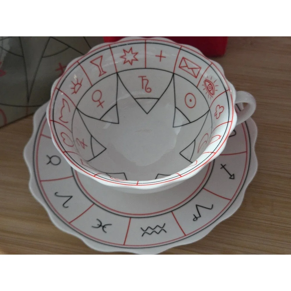 The Cup of Destiny Jane Lyle Fortune Telling Tea Leaf Reading Cup Saucer Kit